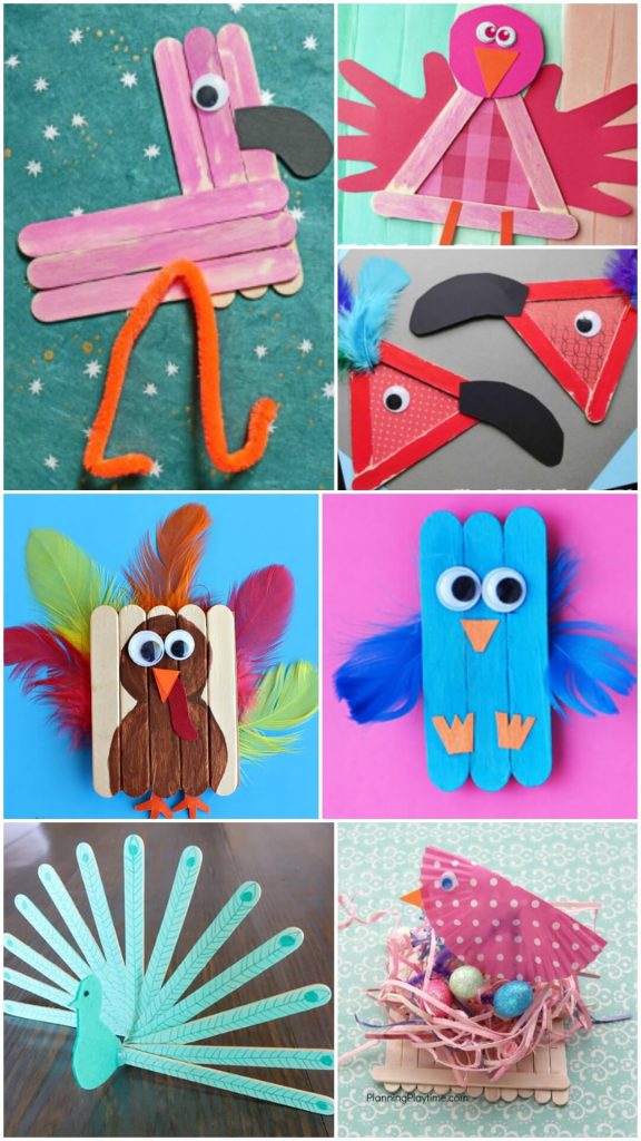DIY Birds Craft Using Popsicle Sticks Kids Art & Craft