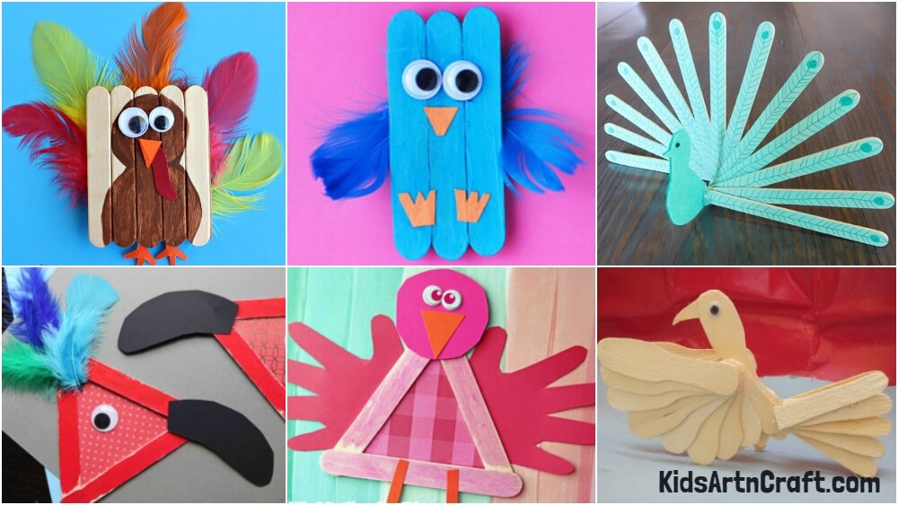 DIY Birds Craft Using Popsicle Sticks Kids Art & Craft