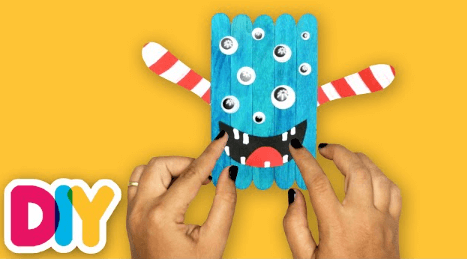 DIY & Easy Monster Craft Using Popsicle Stick 
