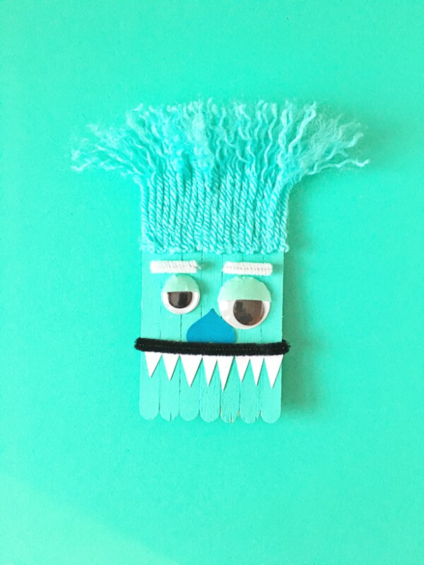 DIY & Fun Monster Popsicle Stick Craft Tutorial For Kids
