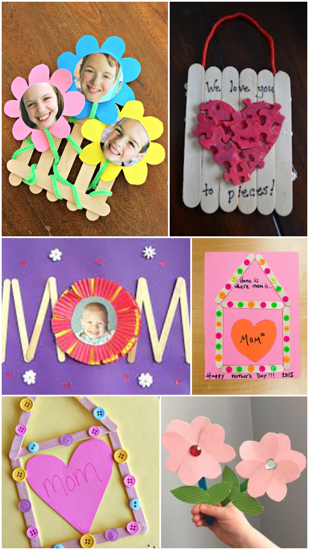 DIY Mother's Day Card Craft Using Popsicle Sticks