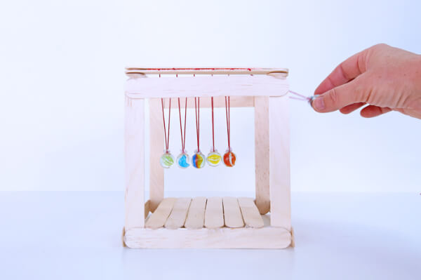 DIY Fun & Learning Newton's Cradle Science Project Activities With Popsicle Sticks