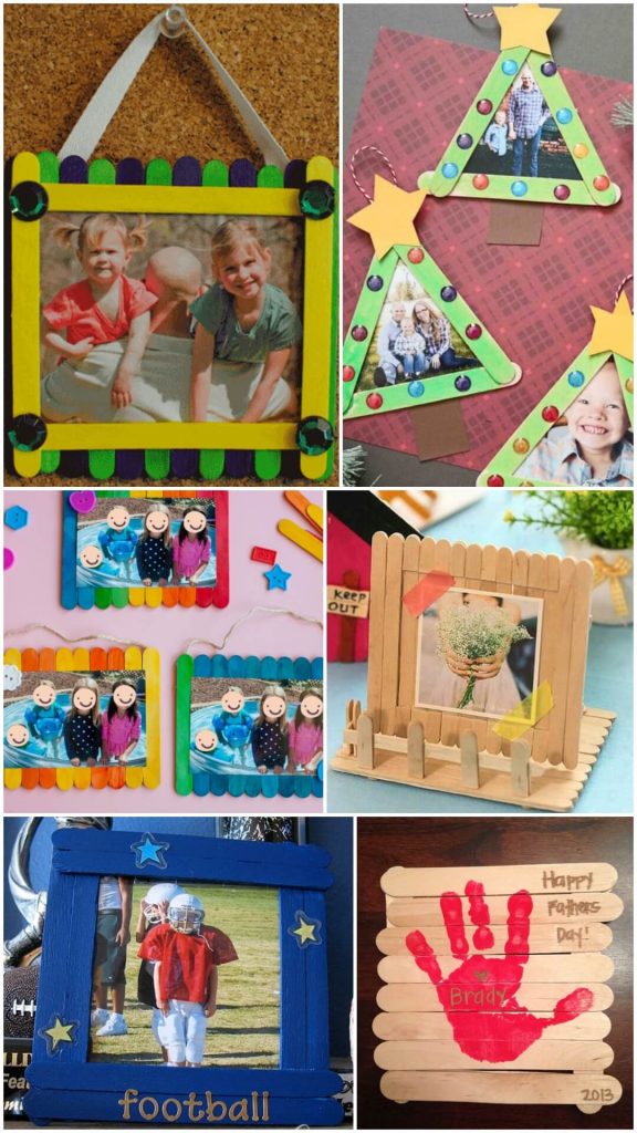 DIY Popsicle Stick Photo Frame Craft Ideas Kids Art & Craft