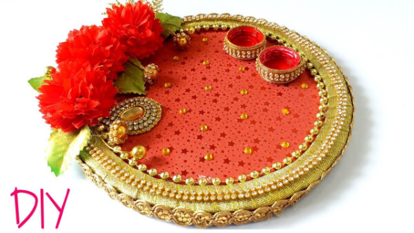 DIY Puja Thali Decoration For Diwali