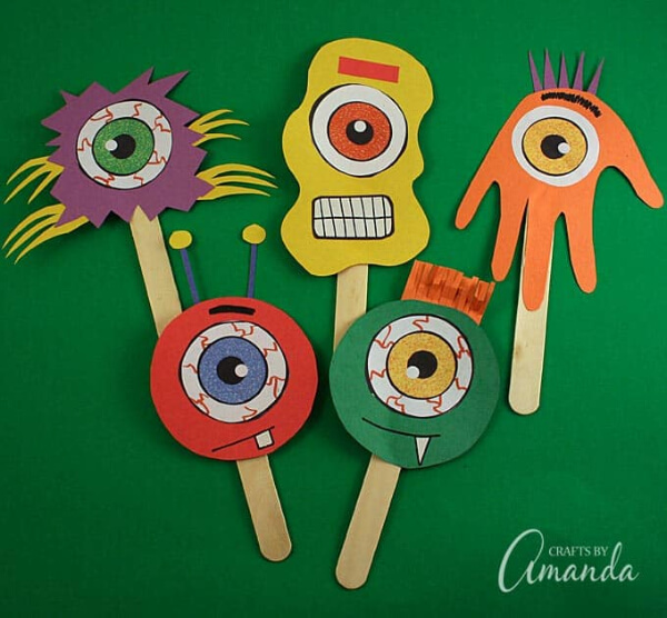 Easy Popsicle Stick Monster Craft For Kids