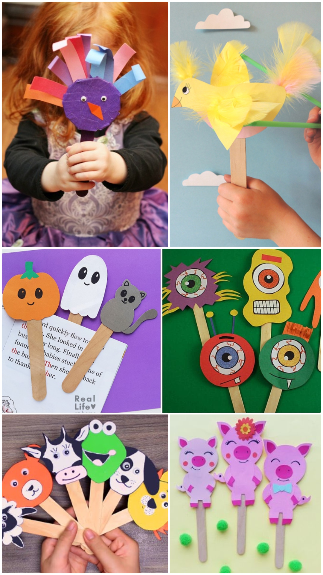 Easy Popsicle Stick Puppet Crafts - Kids Art & Craft