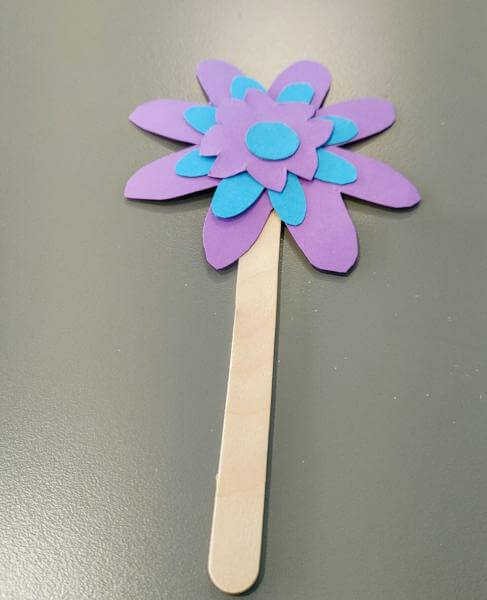 Easy To Make Bookmark Flower Popsicle Stick Craft For Kids