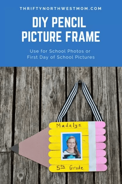 DIY Easy to Make Pencil Photo Frame Craft Ideas With Popsicle Sticks