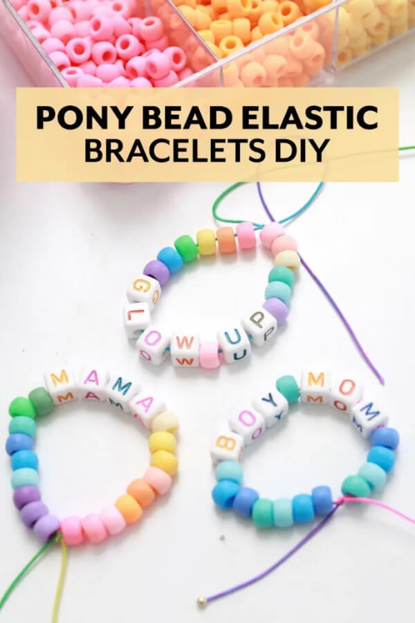 Elastic Bracelet Craft Tutorial Using Pony Bead