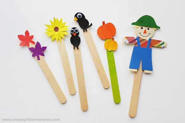 Farm Scarecrow Craft With Popsicle Sticks
