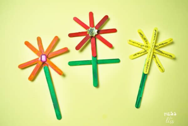 Fun Flower Craft Using Popsicle