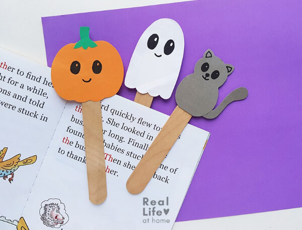 Halloween Stick Bookmark Crafts
