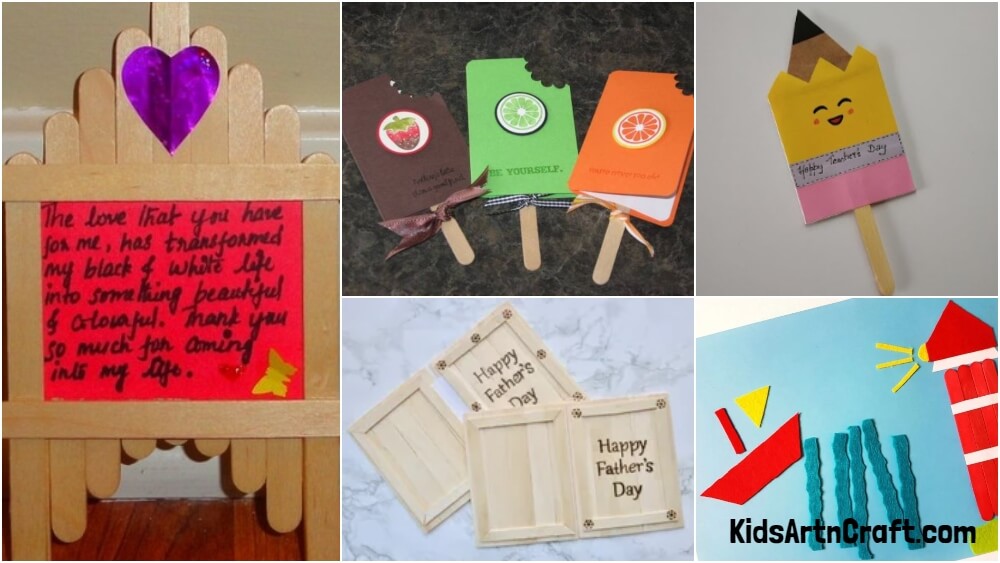 DIY Handmade Popsicle Sticks Card Idea