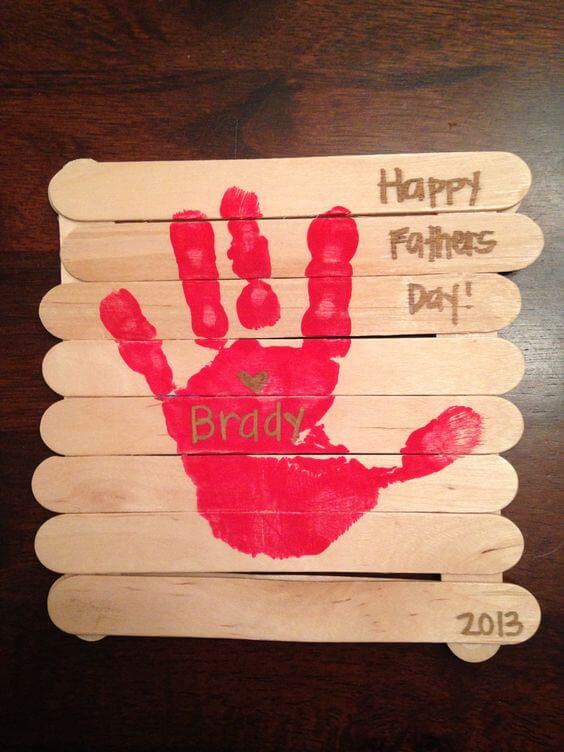 Handprint Frame Craft For Father's Day