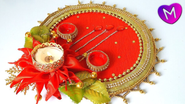 How To Decorate Puja Thali For Diwali