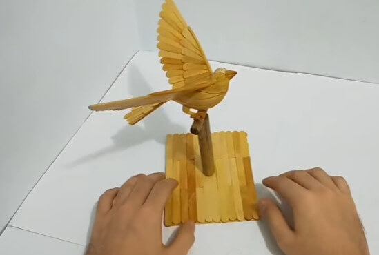 How To Make DIY Bird Craft Using Popsicle Stick