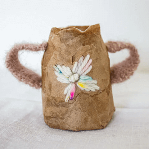 How To Make Embroidery Pot Using Paper Mache