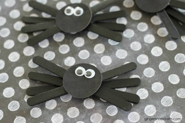 How to Make Spider Out Of a Popsicle Stick Craft For Kids