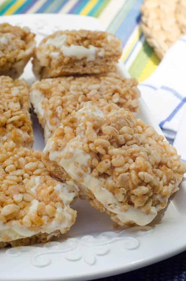 Icecream Sandwich Silly Krispie Recipe With Rice & Peanut Butter Ideas For Kids