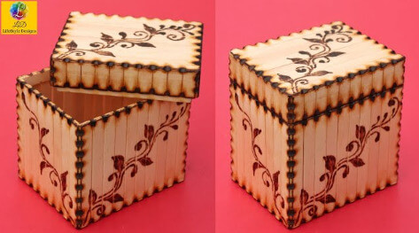 Jewelry Box Design Craft Using Popsicle Sticks