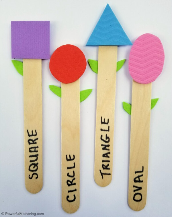 Fun & Learning Shapes Popsicle Stick Game Activity For Kids 