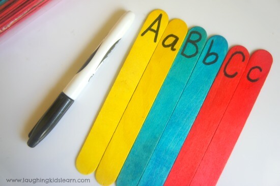 Letter Matching Craft Activity With Popsicle Stick