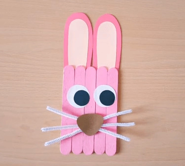 Little Bunny Popsicle Stick Easter Craft for Kids