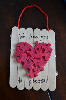 Love To Pieces - Puzzle Card DIY Mother's Day Craft Using Popsicle Sticks