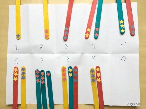 Fun Maths Learning Popsicle Stick Craft Activity For Kindergartners