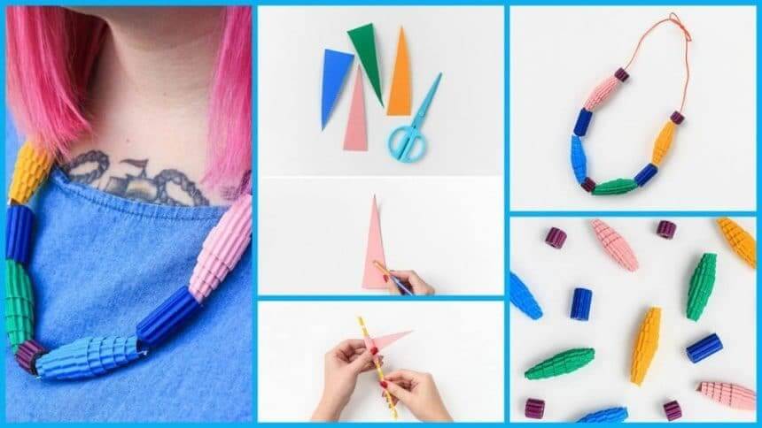 Easy Necklace Paper Craft Tutorial Step By Step Ideas
