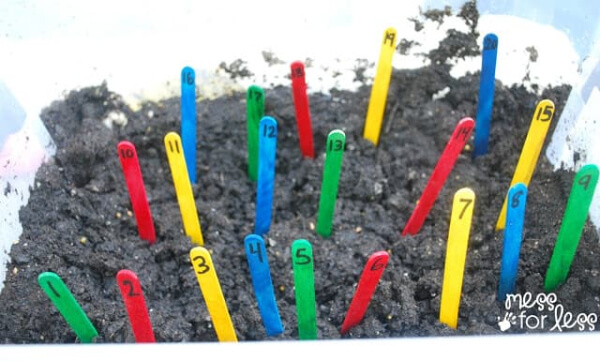 Fun & Learning Number Hunt Popsicle Stick Craft Activity For Preschoolers