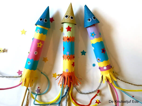 Rocket Crackers Craft Activity Using Paper Roll