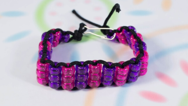 Pony Bead Bracelet Crafts Tutorial For Kids