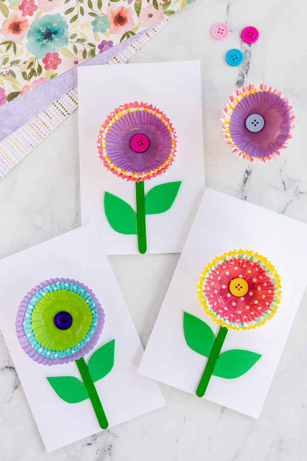 DIY Flower Pop-up Mother's Day Card Using Popsicle Stick