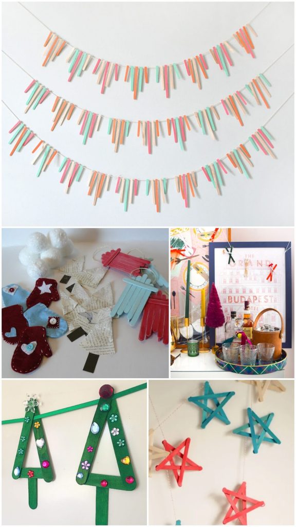 Popsicle Stick Garland Craft For Kids Kids Art & Craft