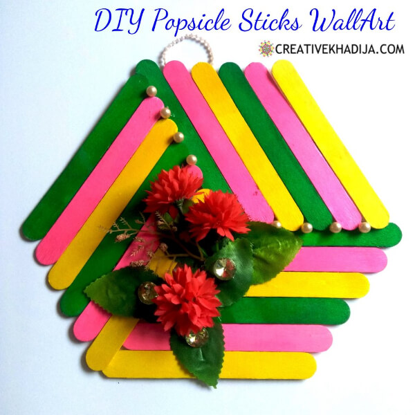 Popsicle Stick Wall Hanging Decoration Ideas