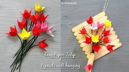 Popsicle Sticks Wall Hanging Craft Ideas