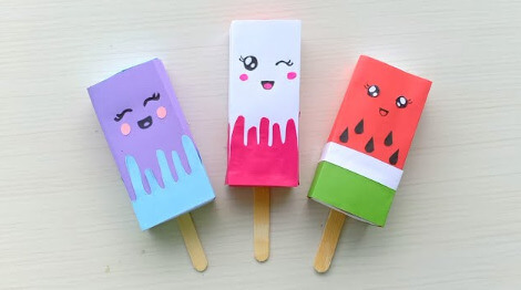 How To Make Origami Rectangular 3d Ice Cream Made Using Popsicle Sticks