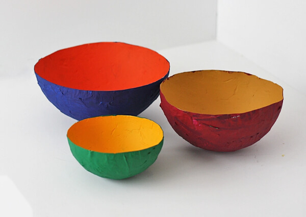 Simple And Elegant Bowl Craft With Paper Mache
