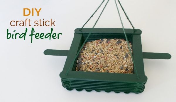 Simple Birdhouse Feeder Crafts With Popsicle Sticks