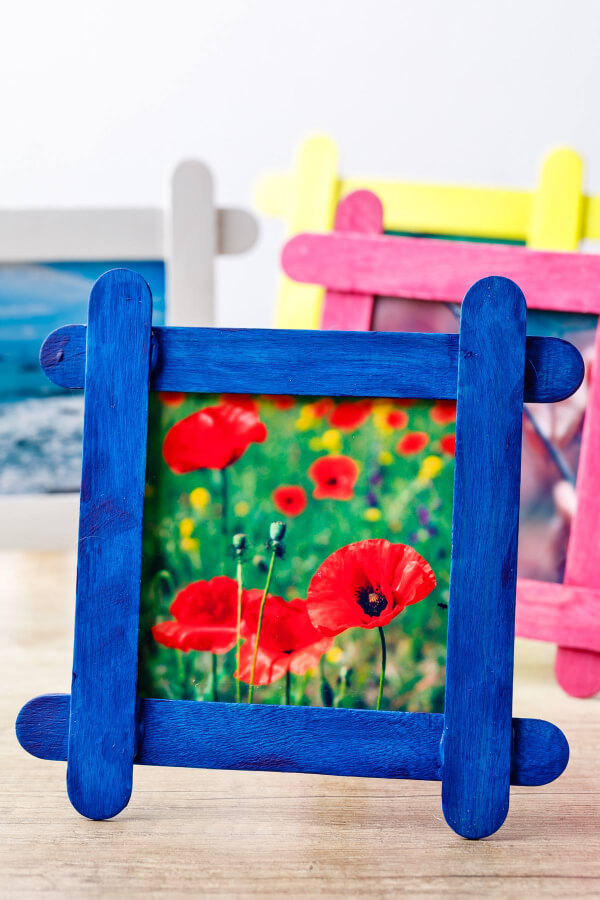Simple Popsicle Stick Photo Frame Craft