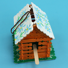 Skill Stick Birdhouse Crafts Idea
