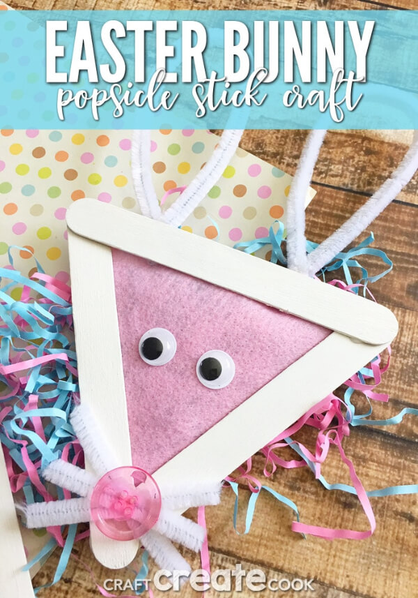 Stunning Easter Bunny Craft from Popsicle Sticks
