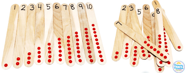 Fun & Learning Tactile Counting Activities For Classroom With Popsicle Sticks