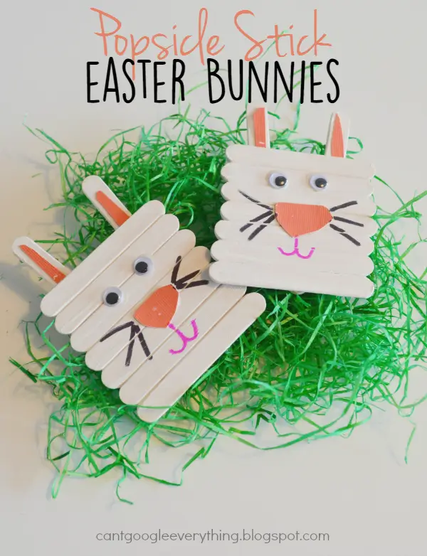 Trendy Popsicle Stick Easter Bunny Craft For Kids