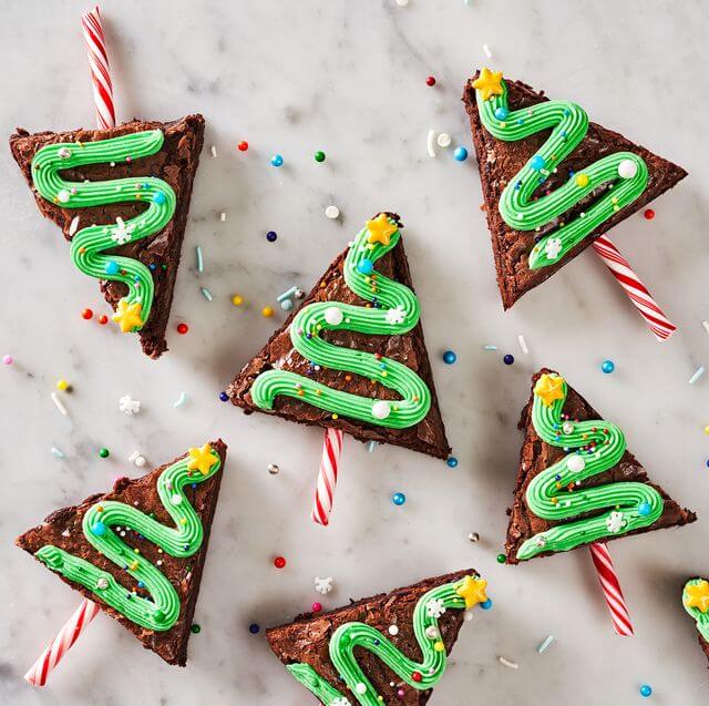 Adorable Brownies Recipe In Christmas Tree Shape