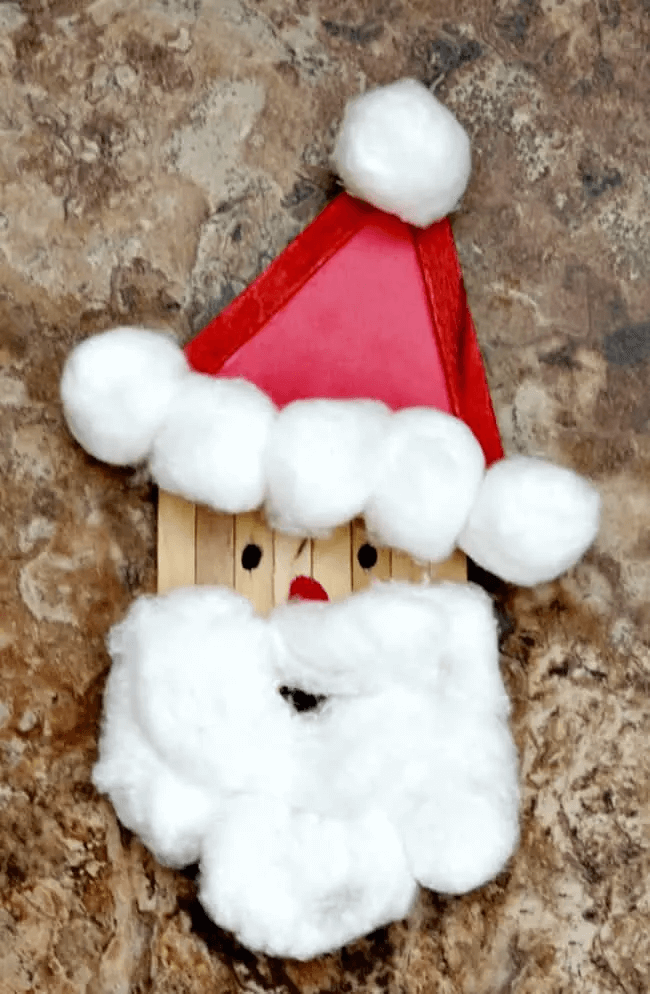 Adorable Ice Popsicle Santa Claus Craft for Kids