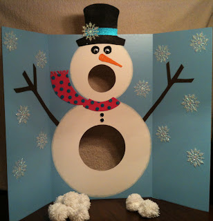 Aim The Balls To The Snowman Holes Game Activity For Toddlers