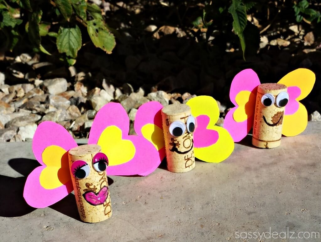 Beautiful  Cork Butterfly Craft for Preschoolers : Cork Crafts for Toddlers