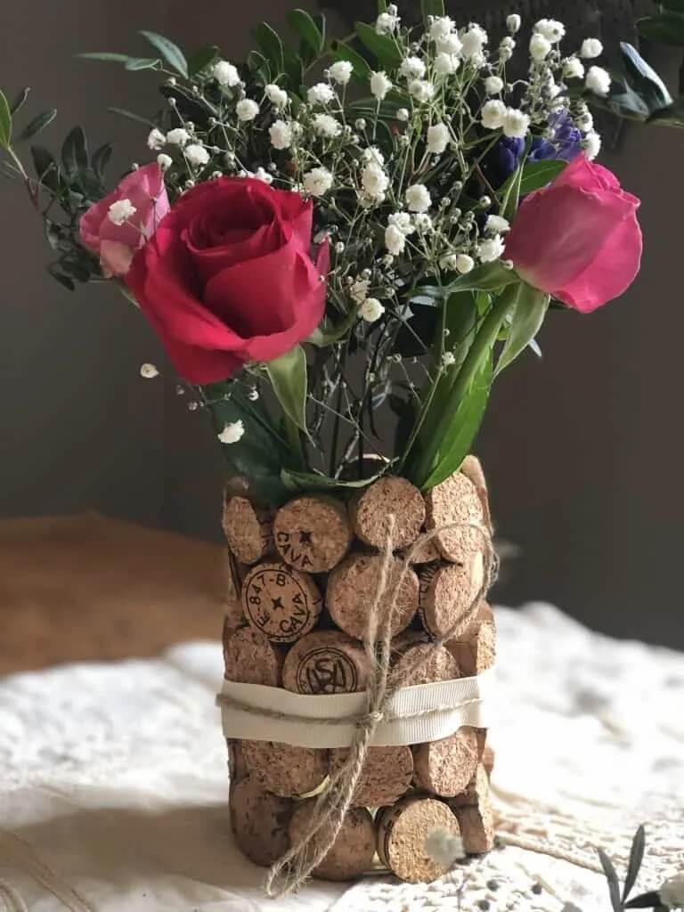 Beautiful Cork Flower Vase for Home Decor : Cork Crafts for Home